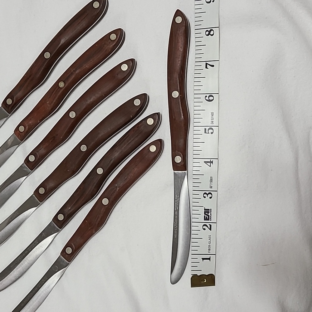 Cutco Vintage #59 Pat. No. 2147079, Set of 7 Smooth Blade Steak/table Knives - Picture 10 of 16
